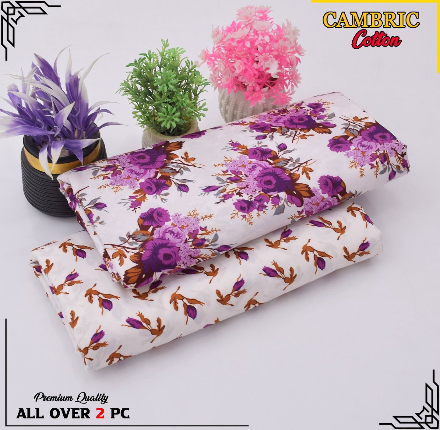 Free Delivery โ Cambric Cotton Suit Collection FS-067
