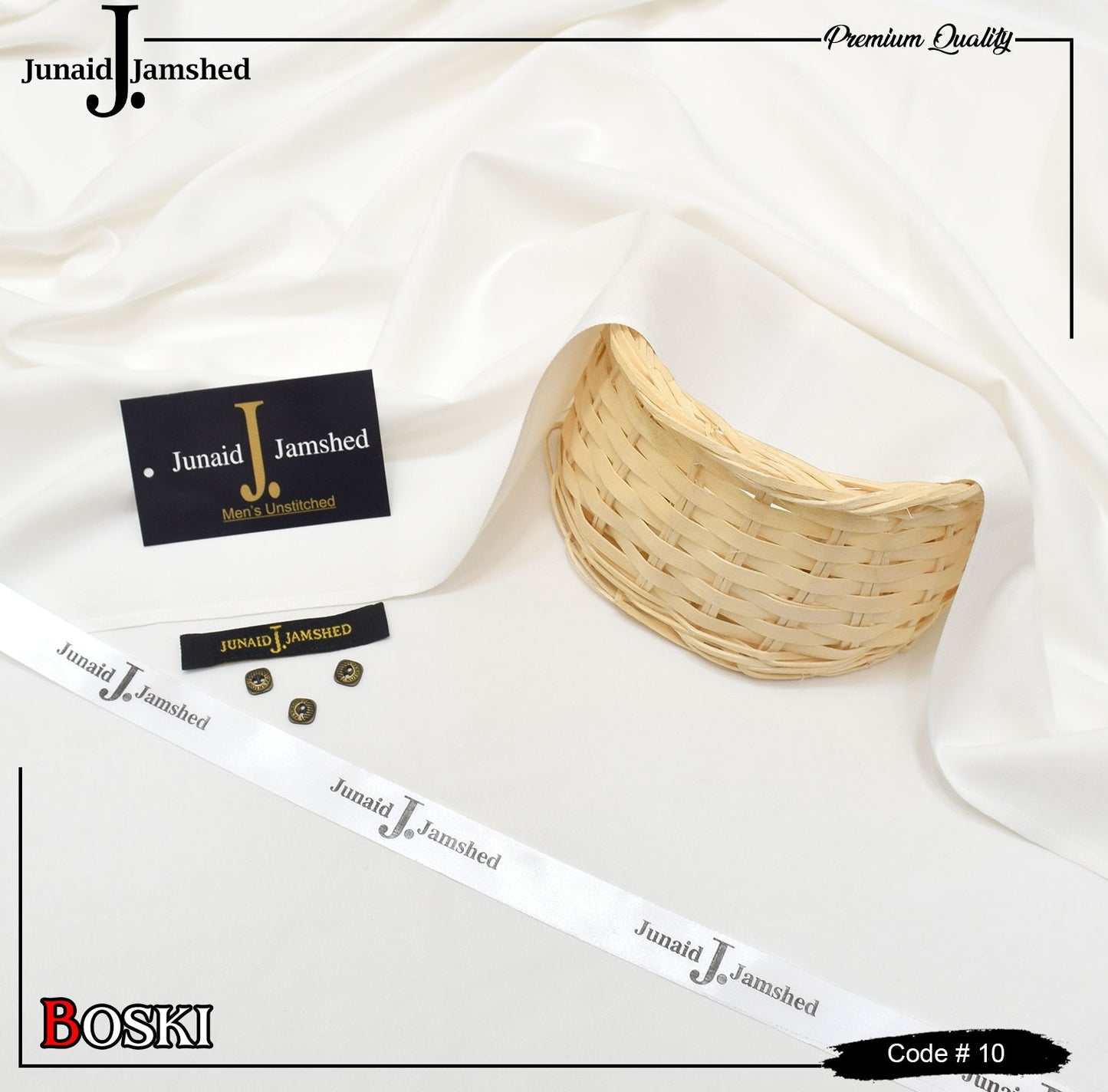 J. Junaid Jamshed | Wash & Wear Boski | Unstitched Suiting | FS-012
