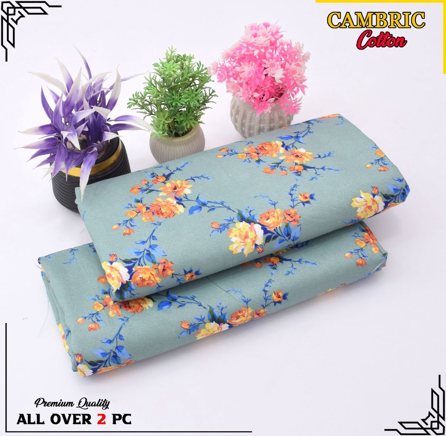 Free Delivery –Cambric Cotton Suit Collection FS-141