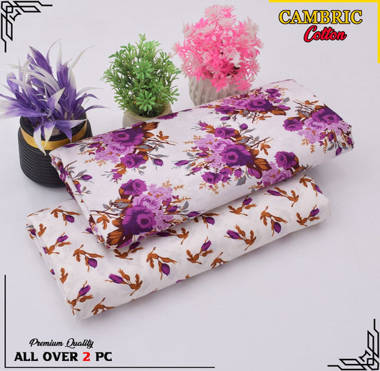 Free Delivery – Cambric Cotton Suit Collection FS-067